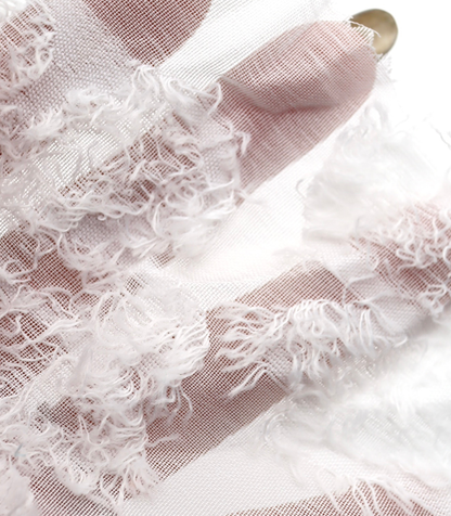 【25SS-305】花柄フリンジジャガードシフォン　/0.5ｙあたり = ～ 785円