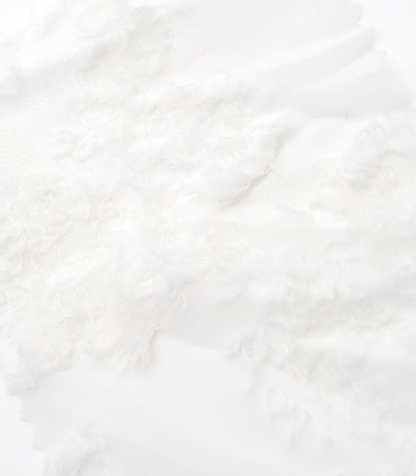 【25SS-305】花柄フリンジジャガードシフォン　/0.5ｙあたり = ～ 785円