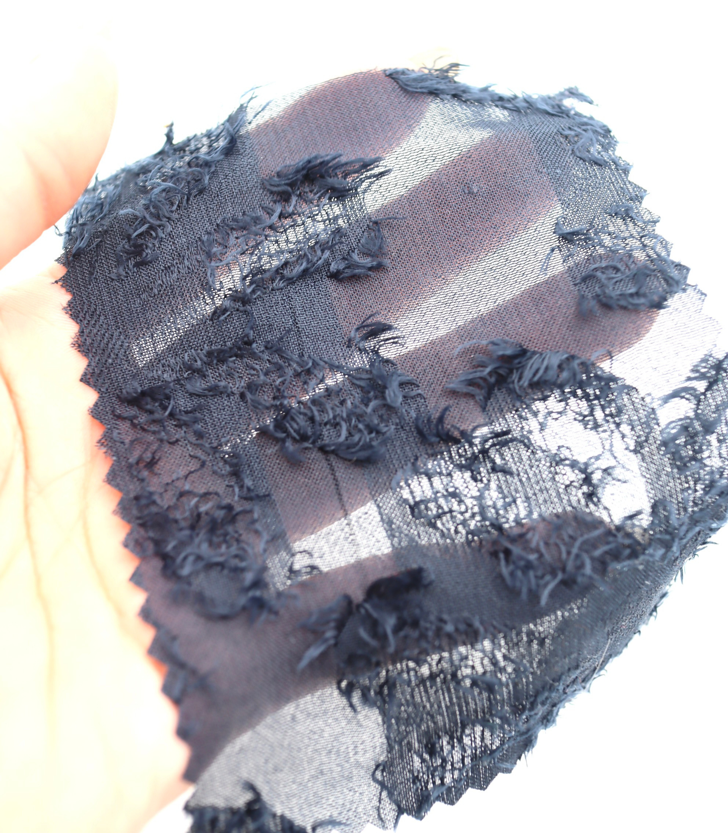 【25SS-305】花柄フリンジジャガードシフォン　/0.5ｙあたり = ～ 785円