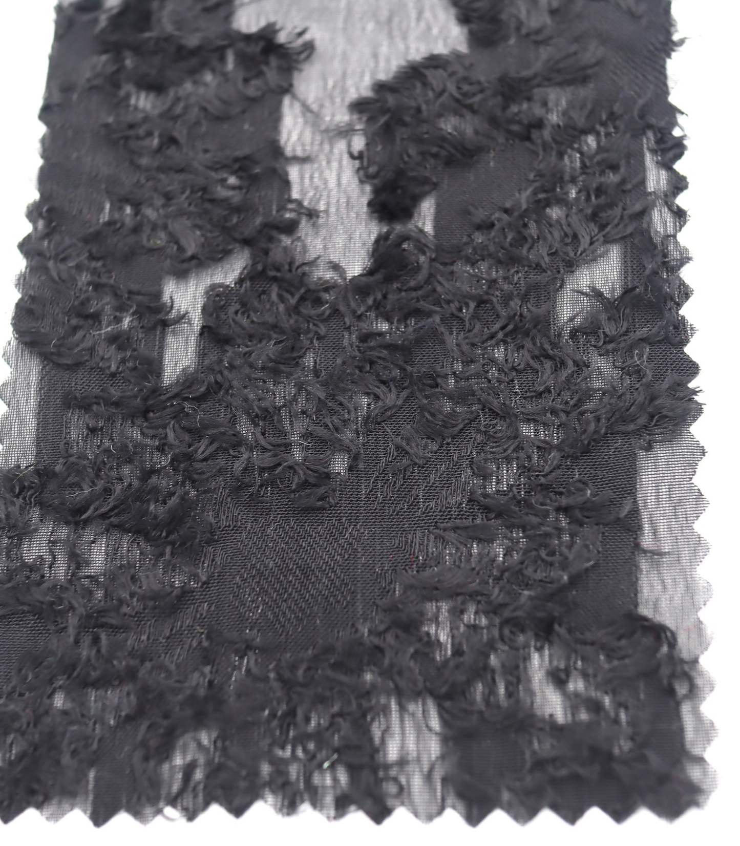 【25SS-305】花柄フリンジジャガードシフォン　/0.5ｙあたり = ～ 785円