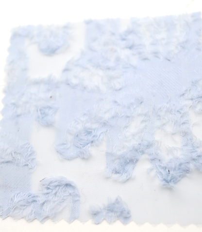 【25SS-305】花柄フリンジジャガードシフォン　/0.5ｙあたり = ～ 785円