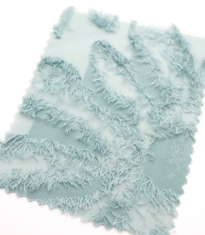 【25SS-305】花柄フリンジジャガードシフォン　/0.5ｙあたり = ～ 785円