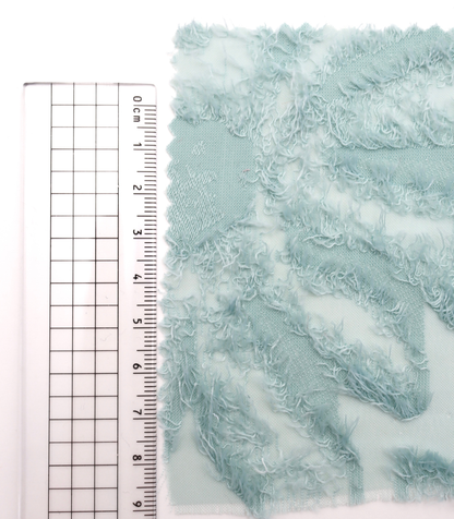 【25SS-305】花柄フリンジジャガードシフォン　/0.5ｙあたり = ～ 785円