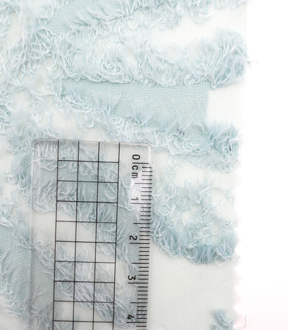 【25SS-305】花柄フリンジジャガードシフォン　/0.5ｙあたり = ～ 785円