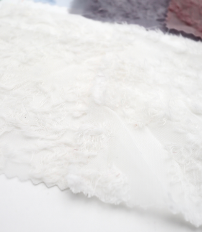 【25SS-305】花柄フリンジジャガードシフォン　/0.5ｙあたり = ～ 785円