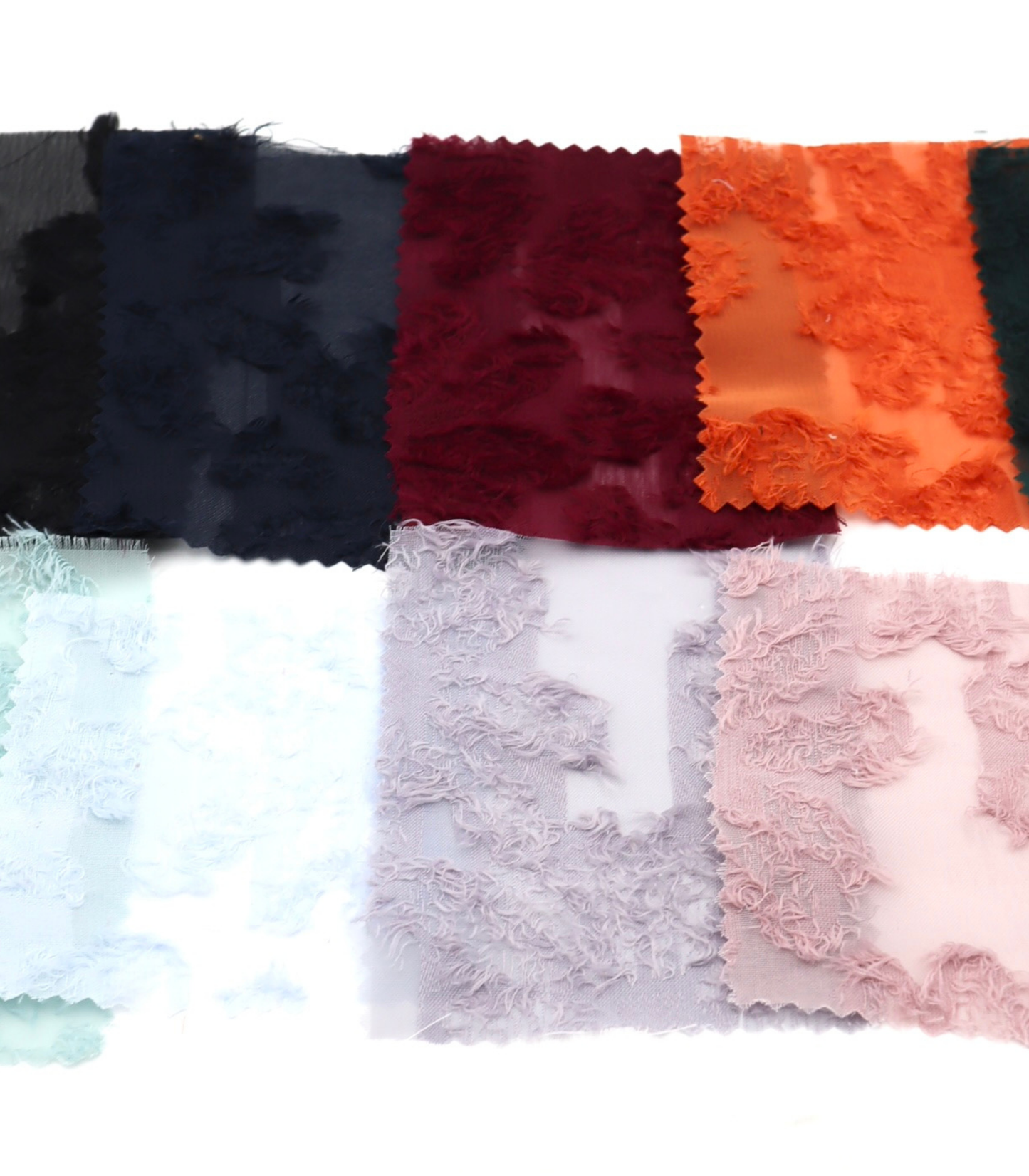 【25SS-305】花柄フリンジジャガードシフォン　/0.5ｙあたり = ～ 785円