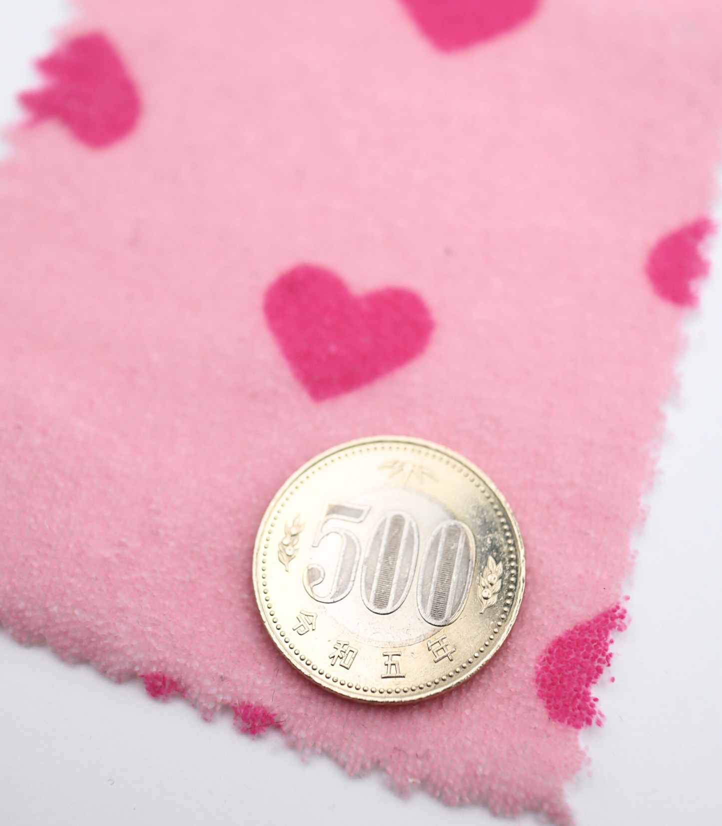【25SS-027】ハートプリントパイル　/0.5ｙあたり=～860円