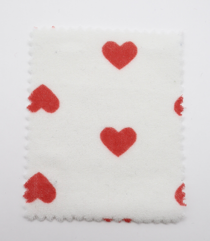 【25SS-027】ハートプリントパイル　/0.5ｙあたり=～860円