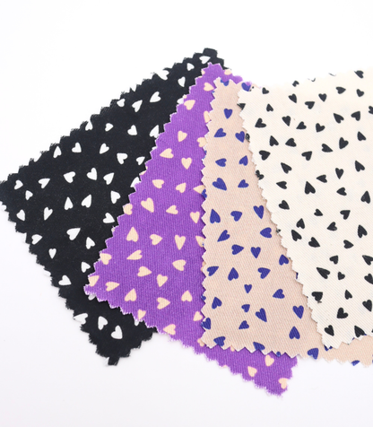 【25SS-047】ハートプリントツイル　/0.5ｙあたり=～885円