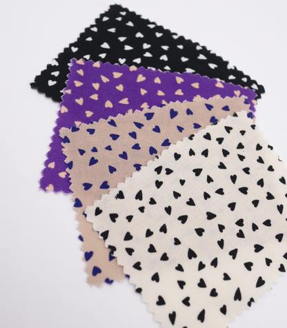 【25SS-047】ハートプリントツイル　/0.5ｙあたり=～885円