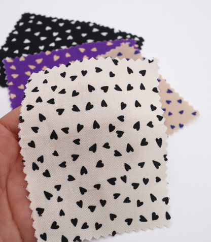 【25SS-047】ハートプリントツイル　/0.5ｙあたり=～885円