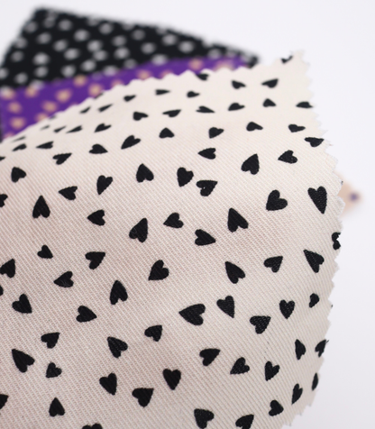 【25SS-047】ハートプリントツイル　/0.5ｙあたり=～885円