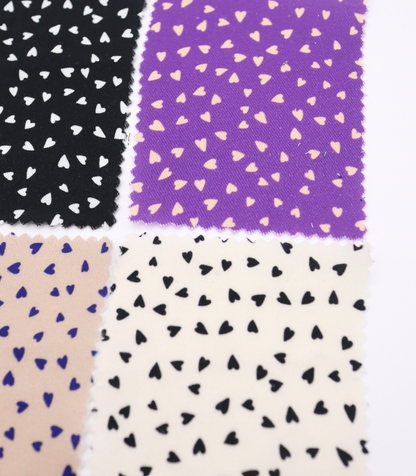 【25SS-047】ハートプリントツイル　/0.5ｙあたり=～885円