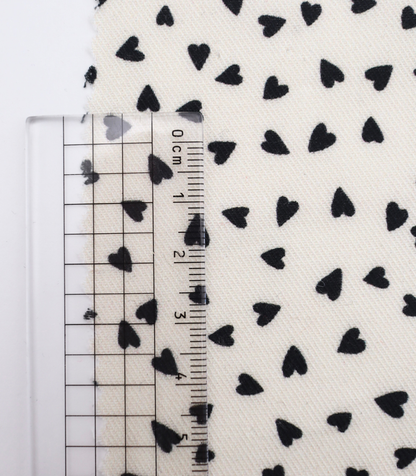 【25SS-047】ハートプリントツイル　/0.5ｙあたり=～885円