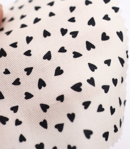 【25SS-047】ハートプリントツイル　/0.5ｙあたり=～885円