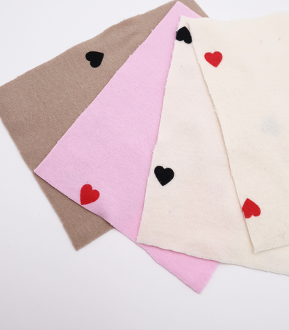 【25SS-025】ハートプリントフライス　/0.5ｙあたり=～900円