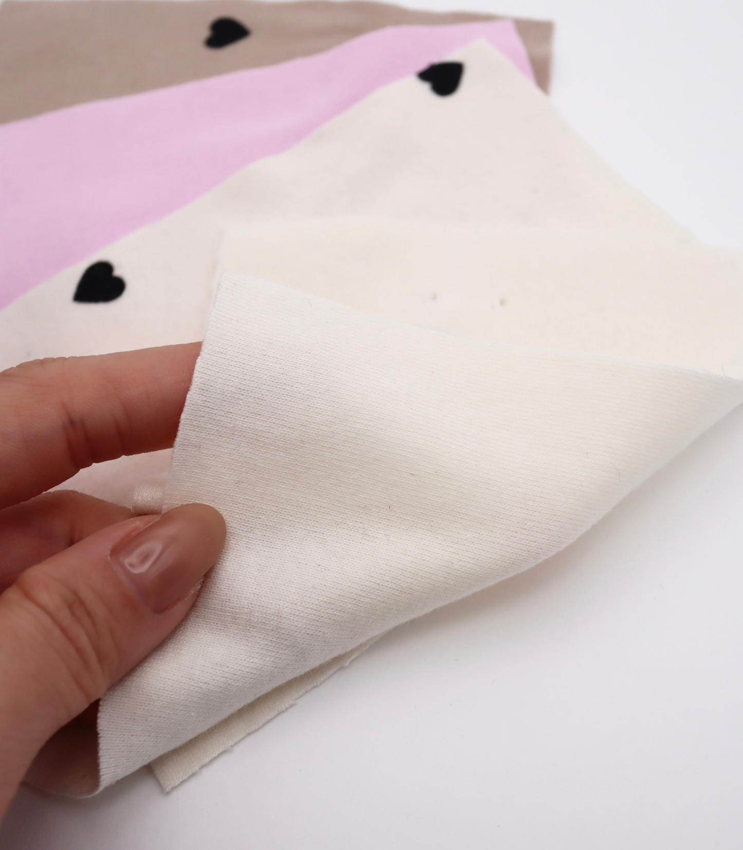 【25SS-025】ハートプリントフライス　/0.5ｙあたり=～900円