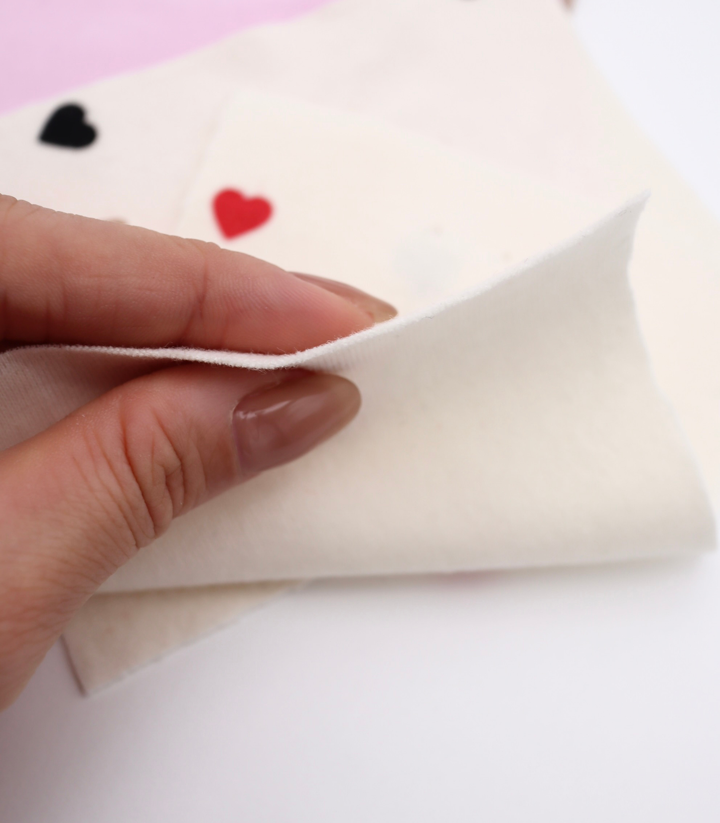 【25SS-025】ハートプリントフライス　/0.5ｙあたり=～900円