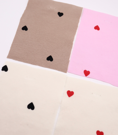 【25SS-025】ハートプリントフライス　/0.5ｙあたり=～900円