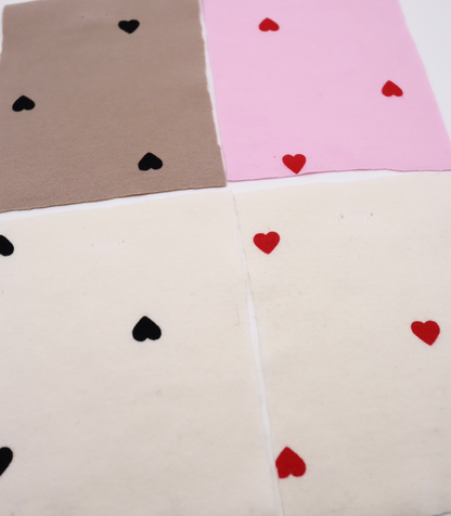 【25SS-025】ハートプリントフライス　/0.5ｙあたり=～900円