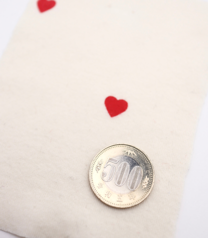 【25SS-025】ハートプリントフライス　/0.5ｙあたり=～900円