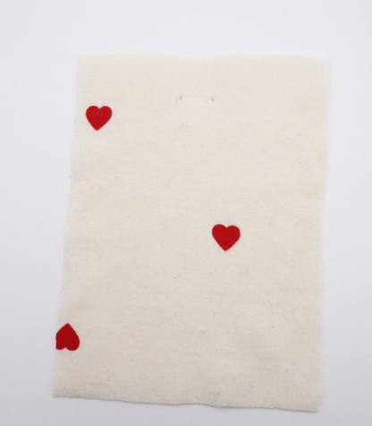 【25SS-025】ハートプリントフライス　/0.5ｙあたり=～900円