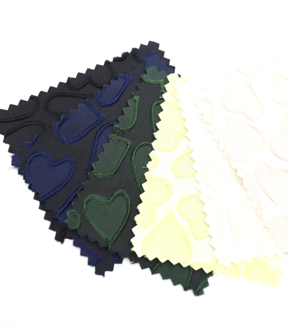 【25SS-041】ぷっくりハートジャガードサテン　/0.5ｙあたり=～865円