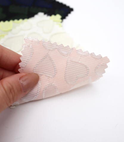 【25SS-041】ぷっくりハートジャガードサテン　/0.5ｙあたり=～865円