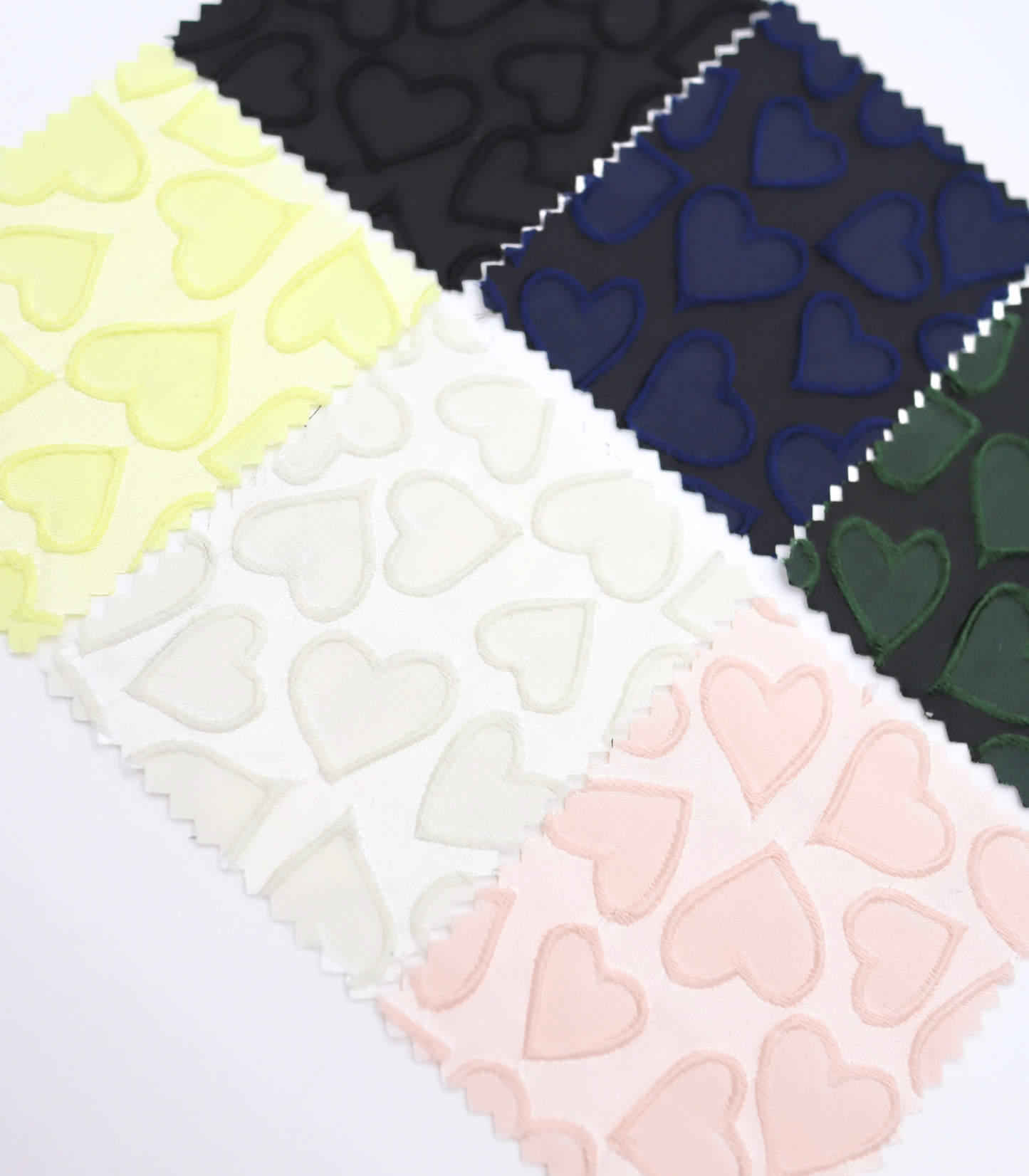 【25SS-041】ぷっくりハートジャガードサテン　/0.5ｙあたり=～865円