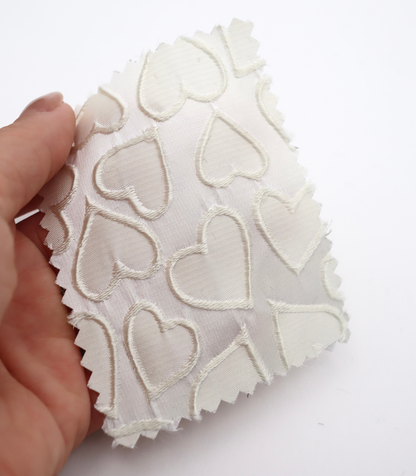 【25SS-041】ぷっくりハートジャガードサテン　/0.5ｙあたり=～865円