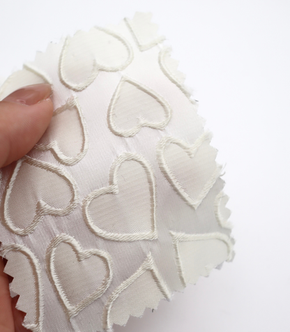 【25SS-041】ぷっくりハートジャガードサテン　/0.5ｙあたり=～865円