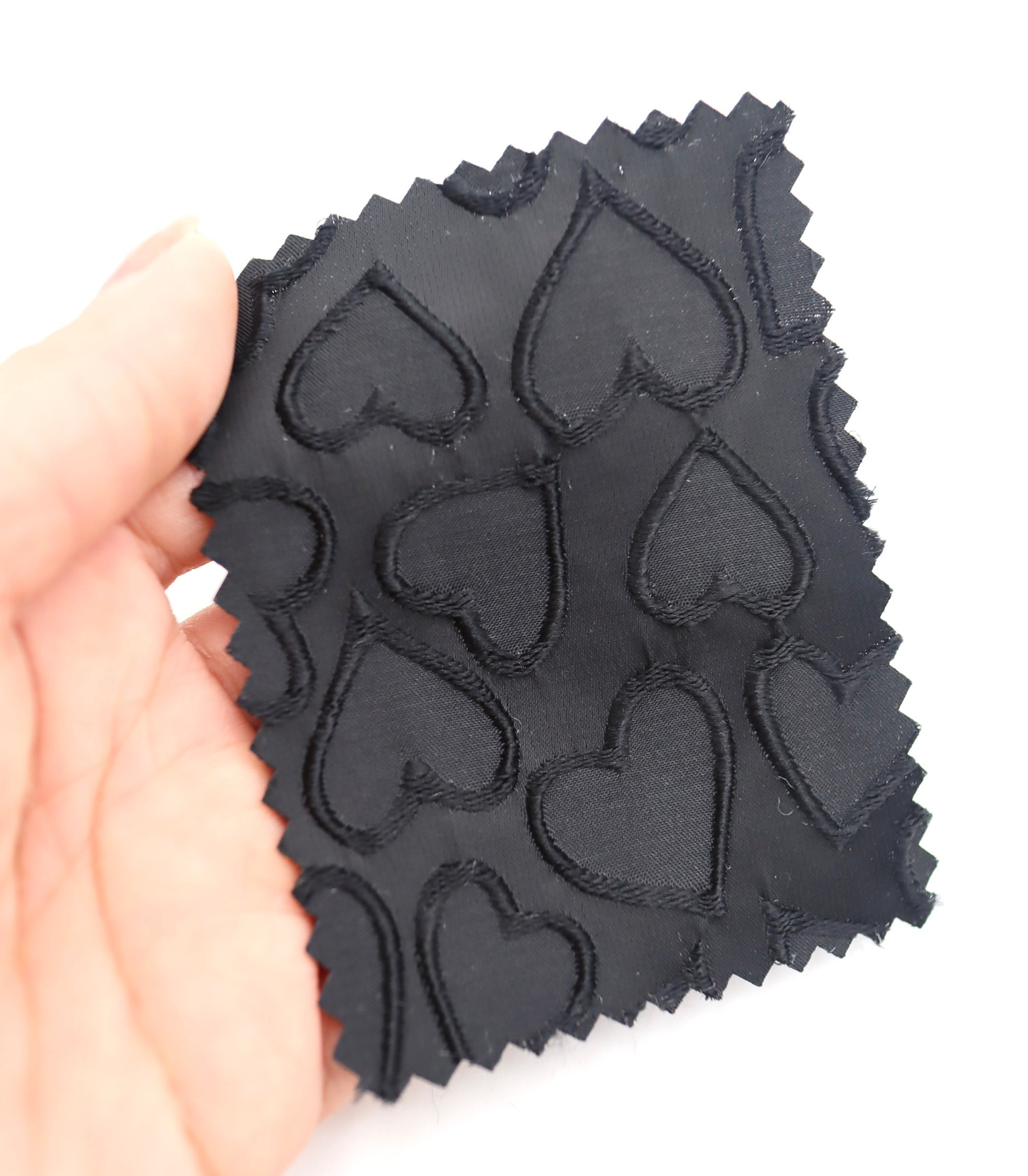 【25SS-041】ぷっくりハートジャガードサテン　/0.5ｙあたり=～865円