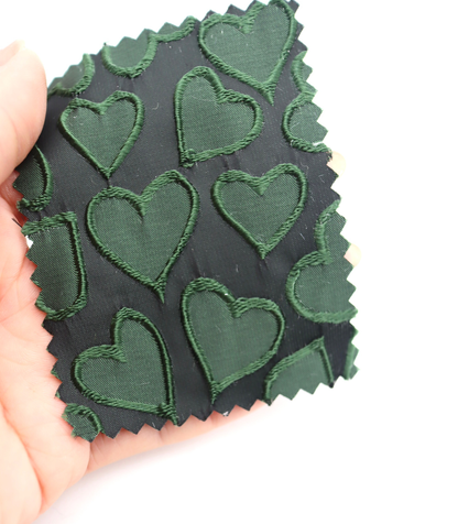 【25SS-041】ぷっくりハートジャガードサテン　/0.5ｙあたり=～865円