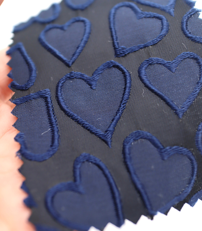 【25SS-041】ぷっくりハートジャガードサテン　/0.5ｙあたり=～865円