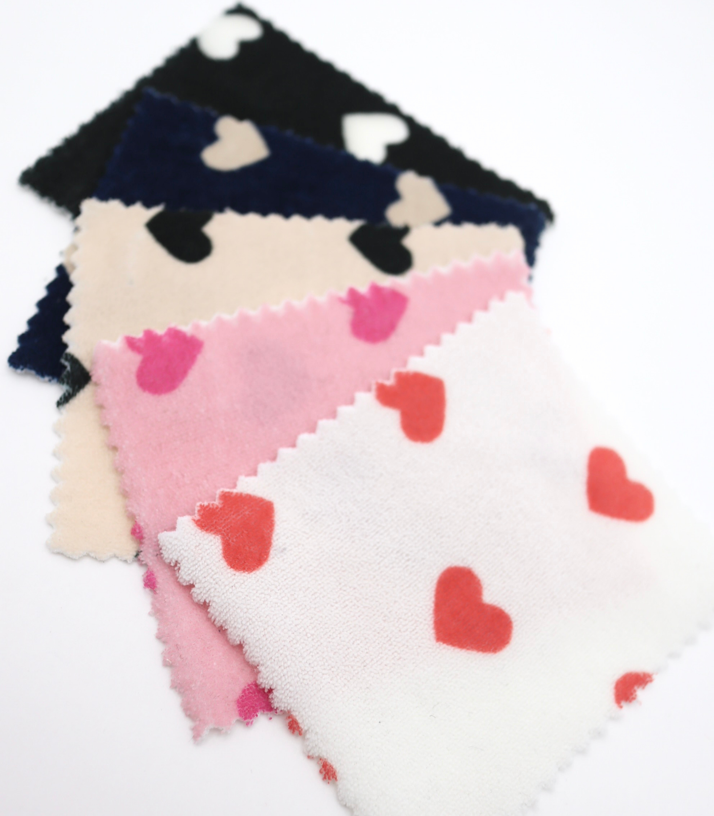 【25SS-027】ハートプリントパイル　/0.5ｙあたり=～860円