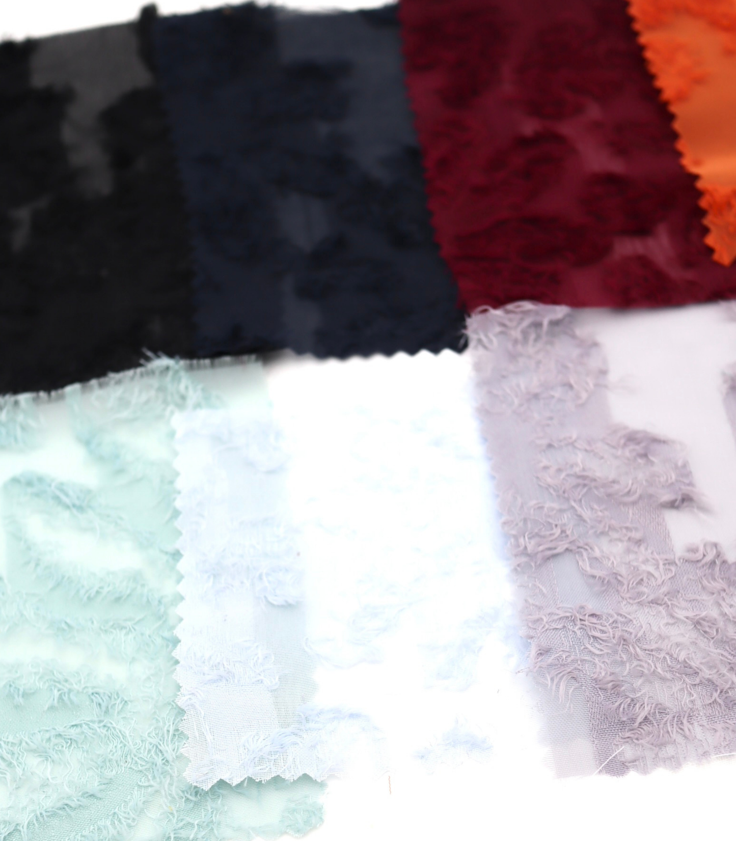 【25SS-305】花柄フリンジジャガードシフォン　/0.5ｙあたり = ～ 785円