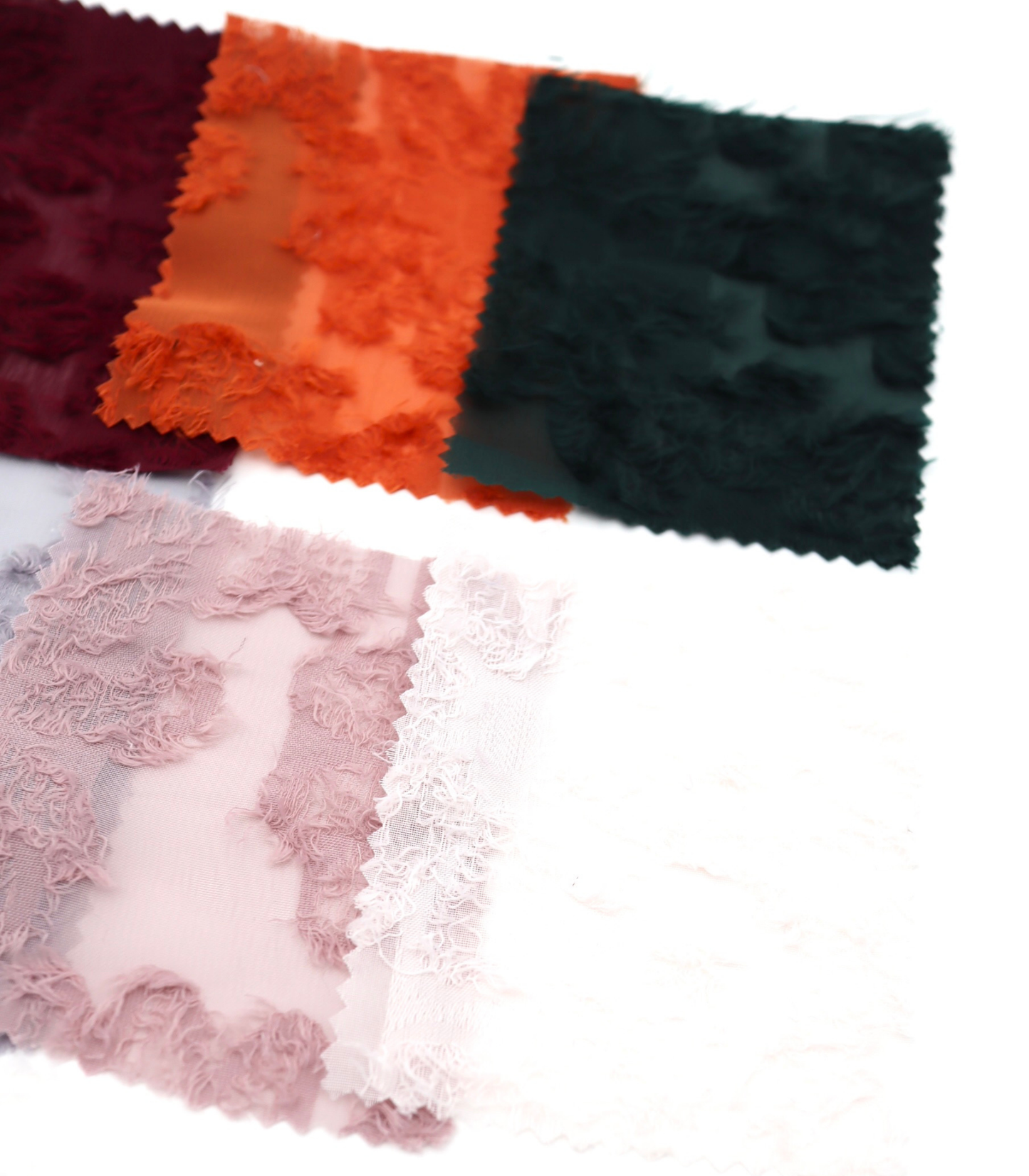 【25SS-305】花柄フリンジジャガードシフォン　/0.5ｙあたり = ～ 785円