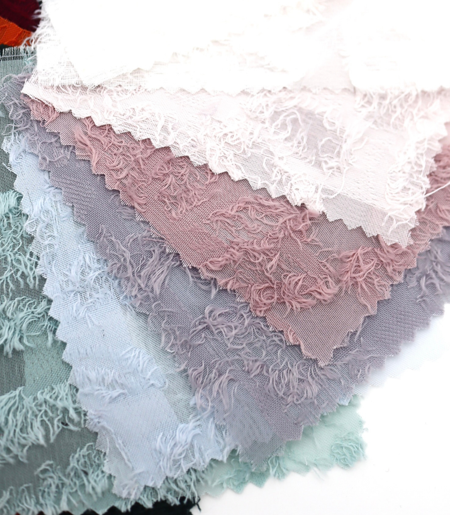 【25SS-305】花柄フリンジジャガードシフォン　/0.5ｙあたり = ～ 785円