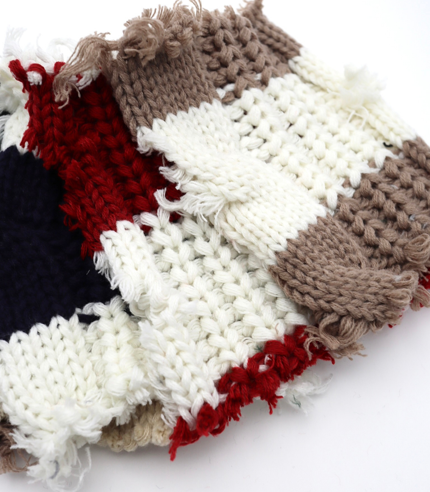 【25SS-106】ローゲージボーダーケーブルニット　/0.5ｙあたり = ～1950円