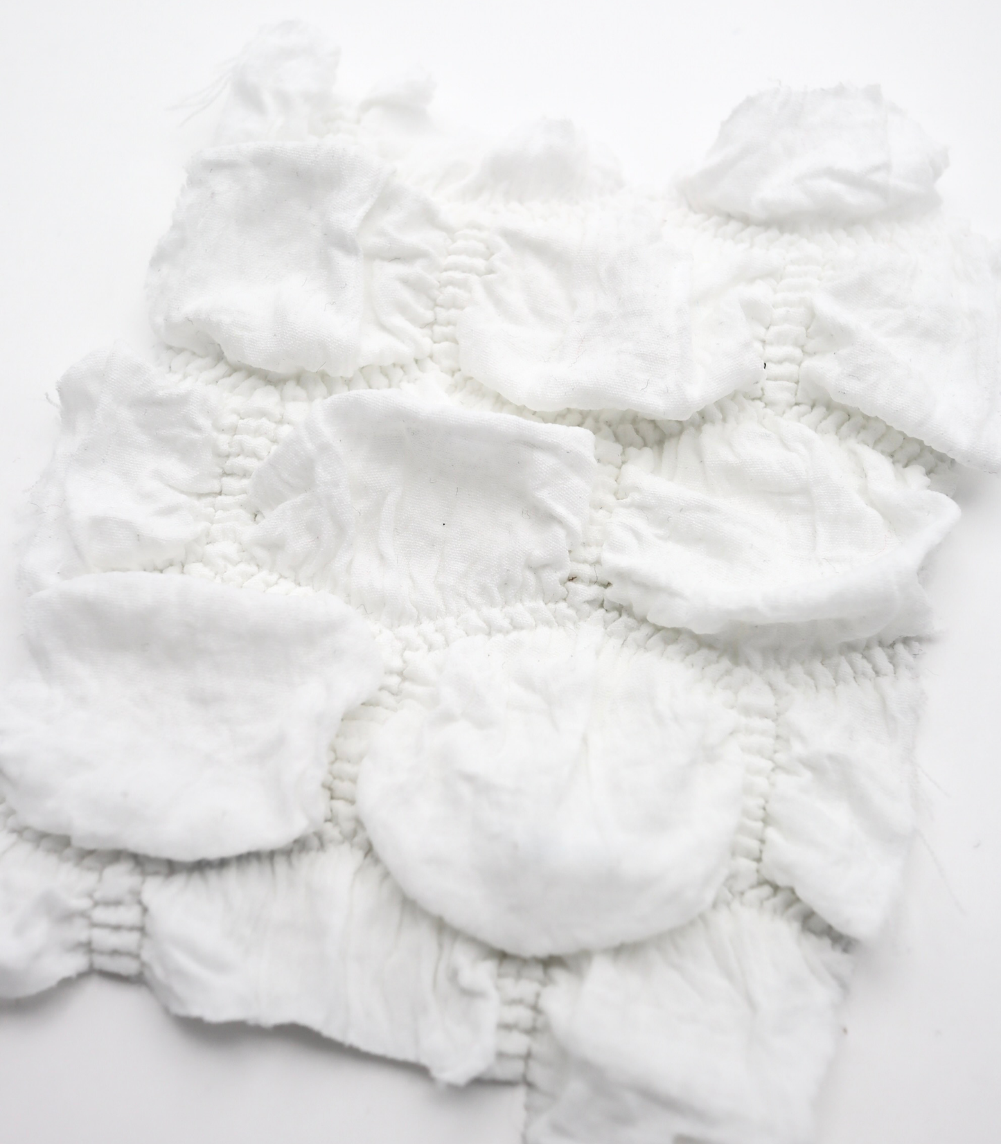 【25SS-213】ぽこぽこ六角形シャーリング加工風二重織ニット　/0.5ｙあたり = ～890円