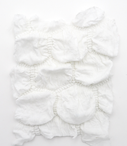 【25SS-213】ぽこぽこ六角形シャーリング加工風二重織ニット　/0.5ｙあたり = ～890円