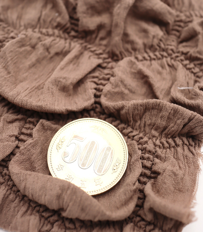 【25SS-213】ぽこぽこ六角形シャーリング加工風二重織ニット　/0.5ｙあたり = ～890円