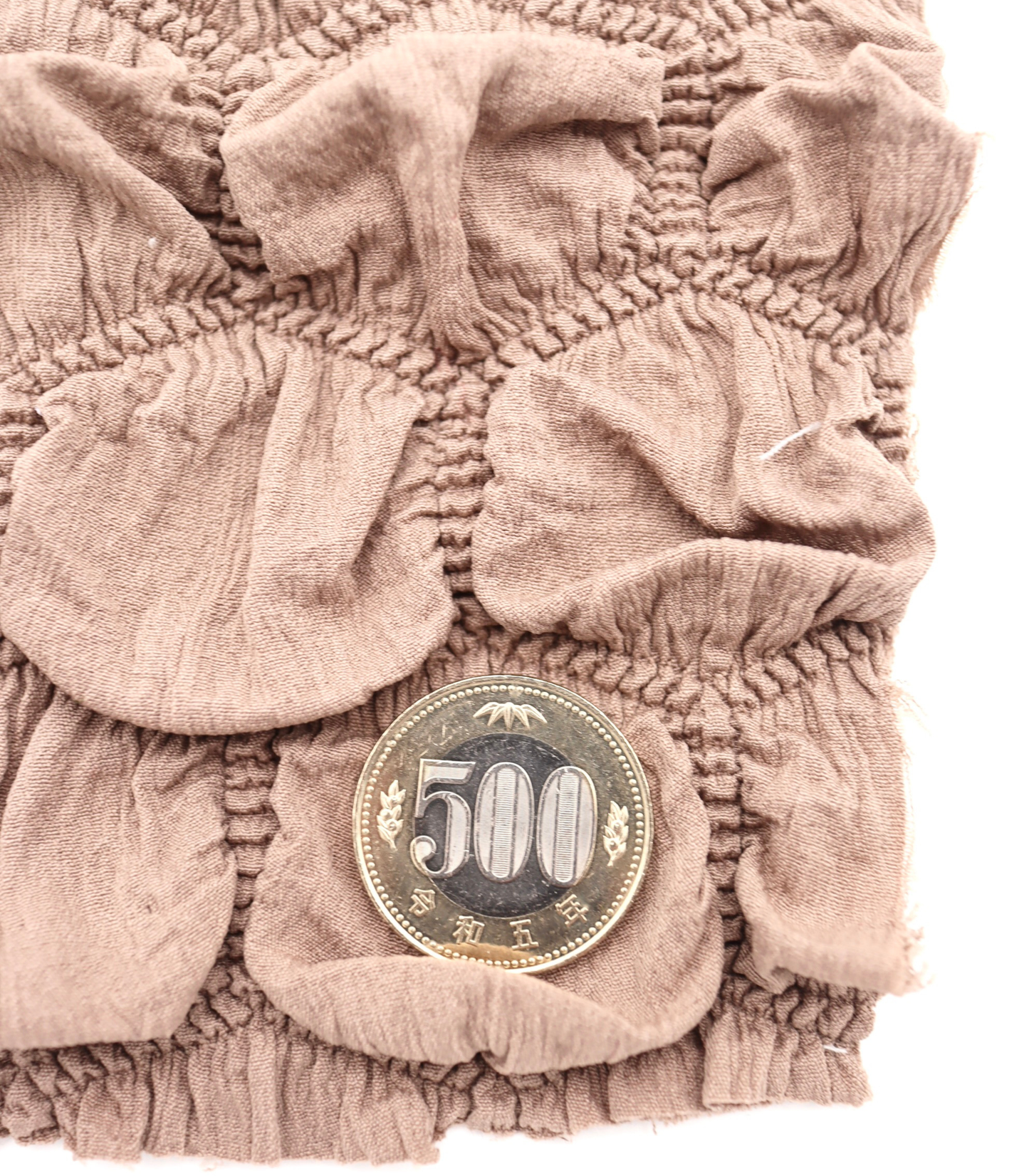 【25SS-213】ぽこぽこ六角形シャーリング加工風二重織ニット　/0.5ｙあたり = ～890円