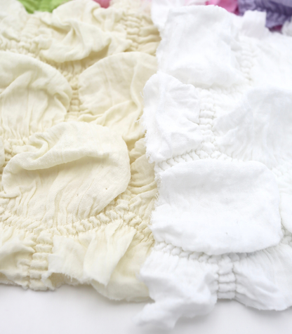 【25SS-213】ぽこぽこ六角形シャーリング加工風二重織ニット　/0.5ｙあたり = ～890円