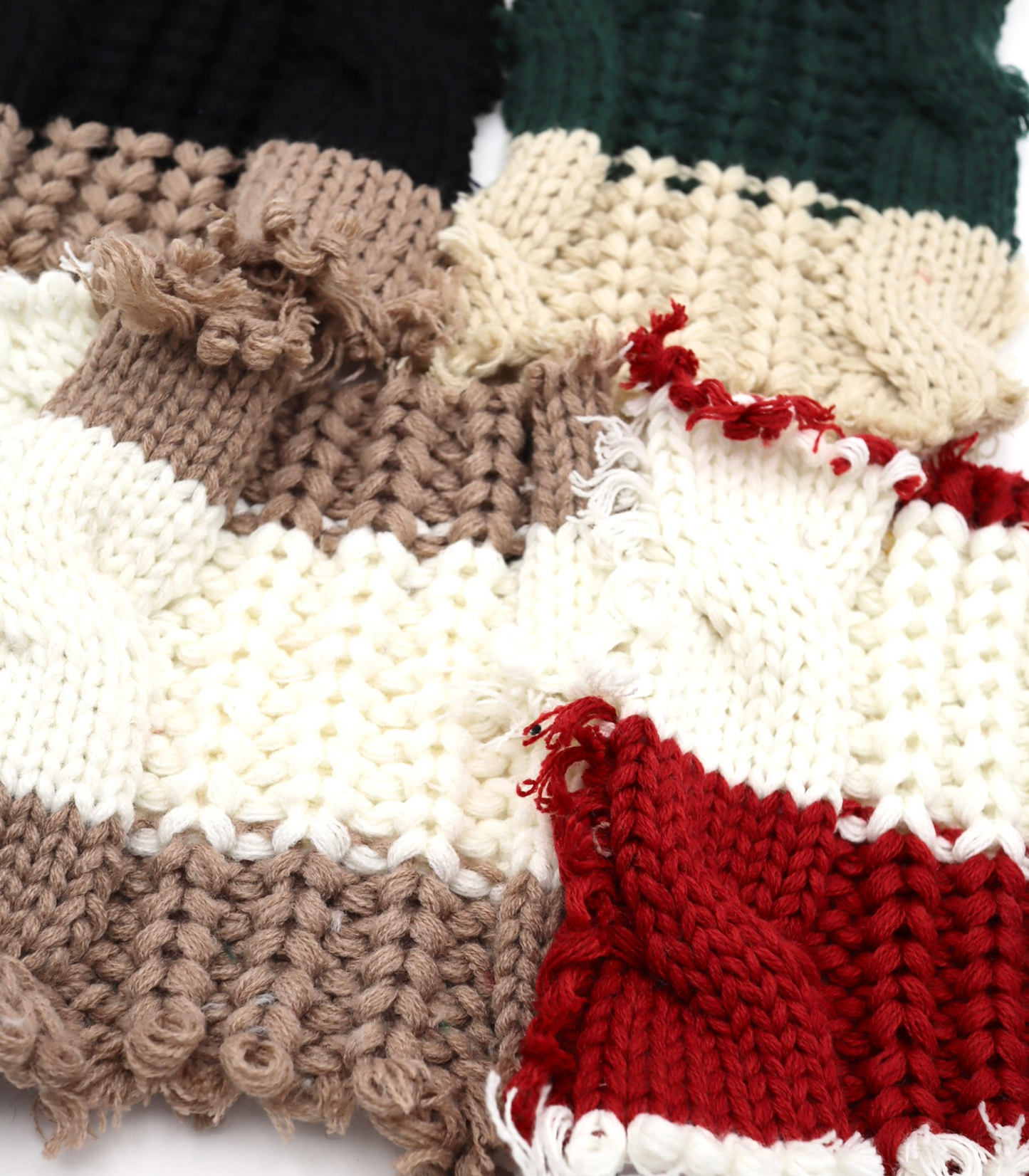 【25SS-106】ローゲージボーダーケーブルニット　/0.5ｙあたり = ～1950円