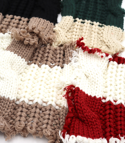 【25SS-106】ローゲージボーダーケーブルニット　/0.5ｙあたり = ～1950円