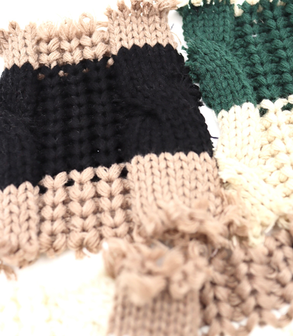 【25SS-106】ローゲージボーダーケーブルニット　/0.5ｙあたり = ～1950円