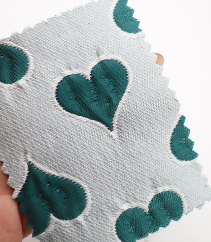 【25SS-040】ハートジャガードサテン　/0.5ｙあたり=～1025円