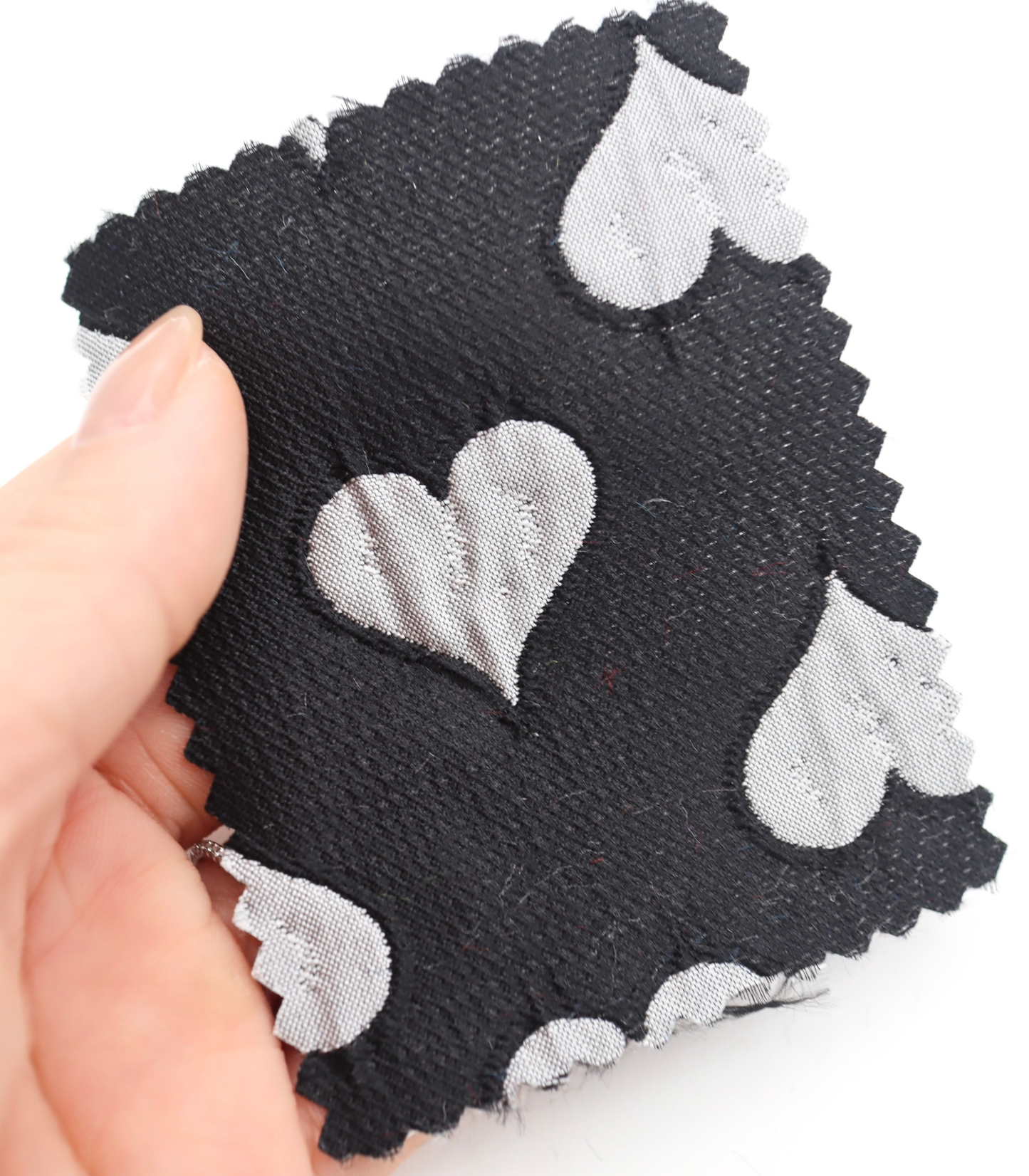 【25SS-040】ハートジャガードサテン　/0.5ｙあたり=～1025円