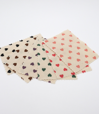 【25SS-024】プチハートプリントコーデュロイ　/0.5ｙあたり=～785円